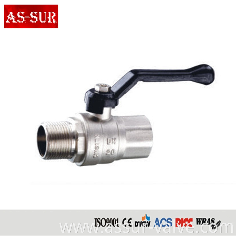 Female and Male Aluminium Level Handle Brass Ball Valve as-BV039